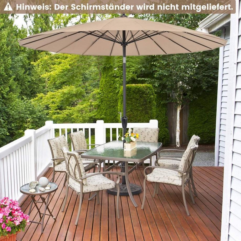 Northix Ombrellone da esterno, UV 50+, funzione di inclinazione  