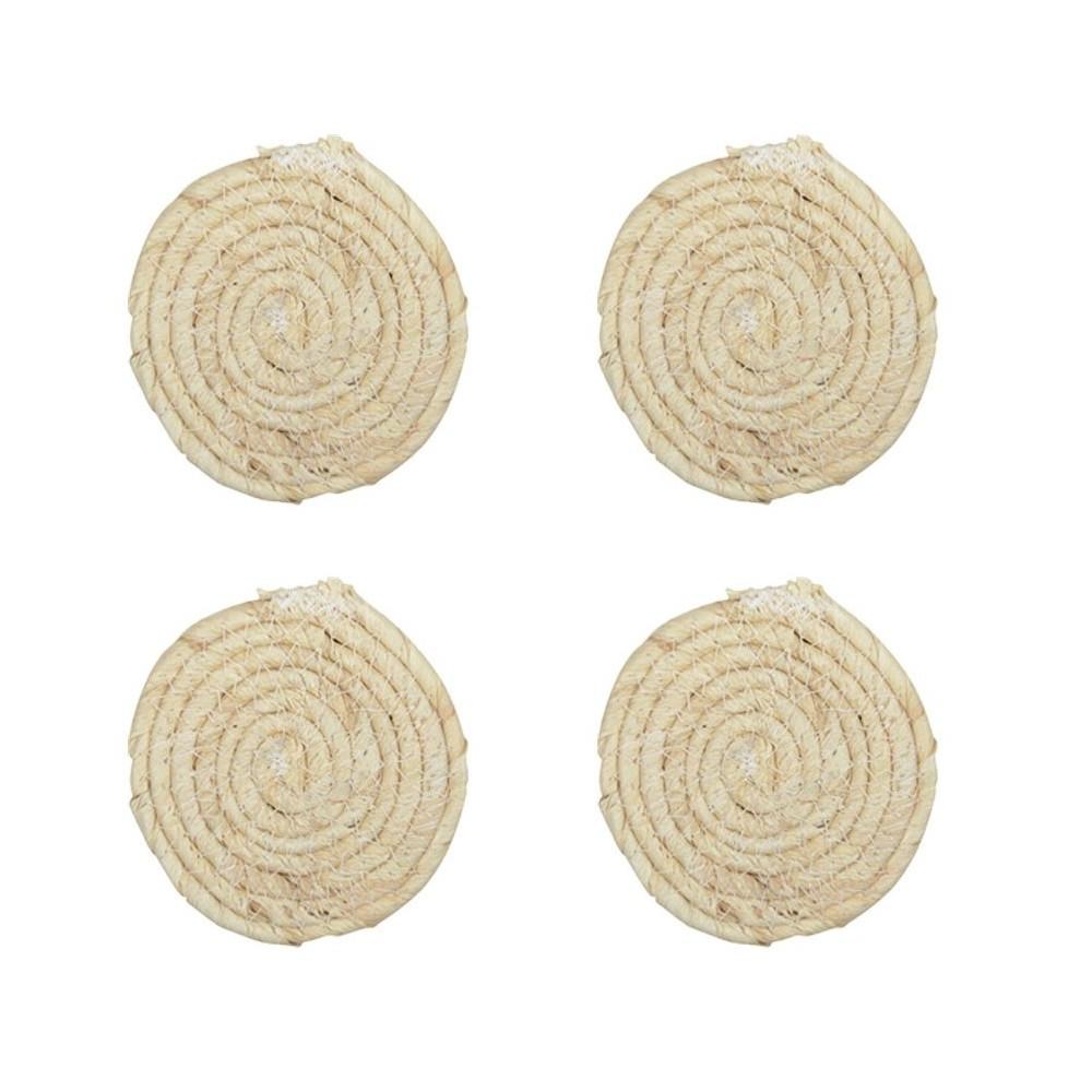 Aulica  SET DE 4 DESSOUS DE VERRE ROND EN CORDAGE 