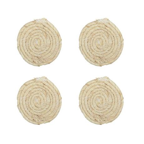 Aulica  SET DE 4 DESSOUS DE VERRE ROND EN CORDAGE 