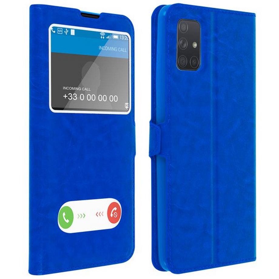 Etui Samsung Galaxy A71 Fenêtre - Bleu
