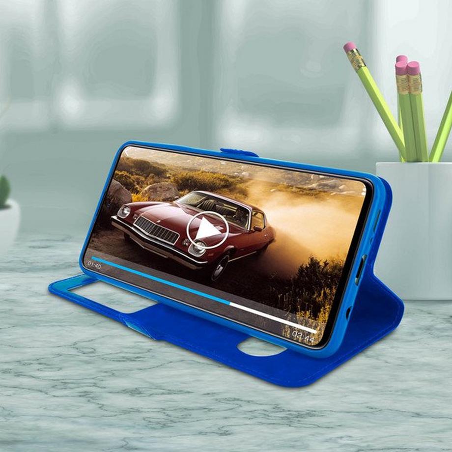 Avizar  Etui Samsung Galaxy A71 Fenêtre - Bleu 