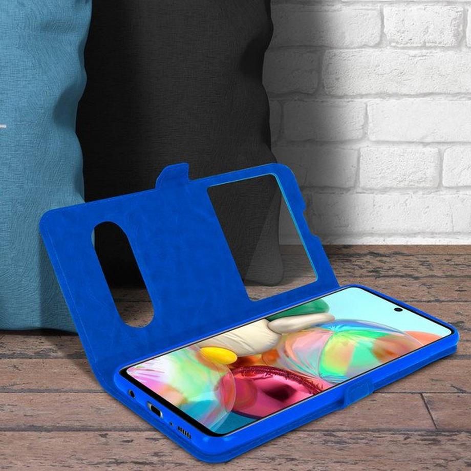 Avizar  Etui Samsung Galaxy A71 Fenêtre - Bleu 