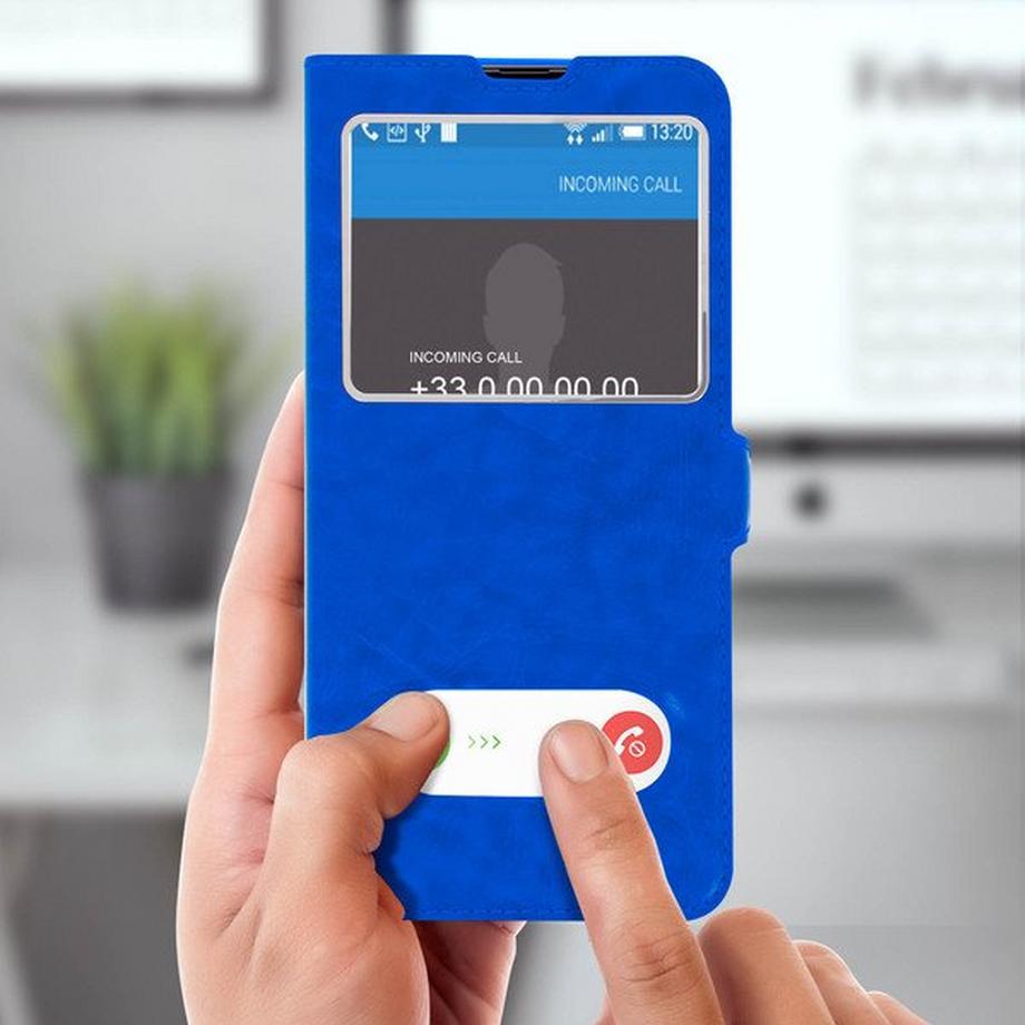 Avizar  Etui Samsung Galaxy A71 Fenêtre - Bleu 