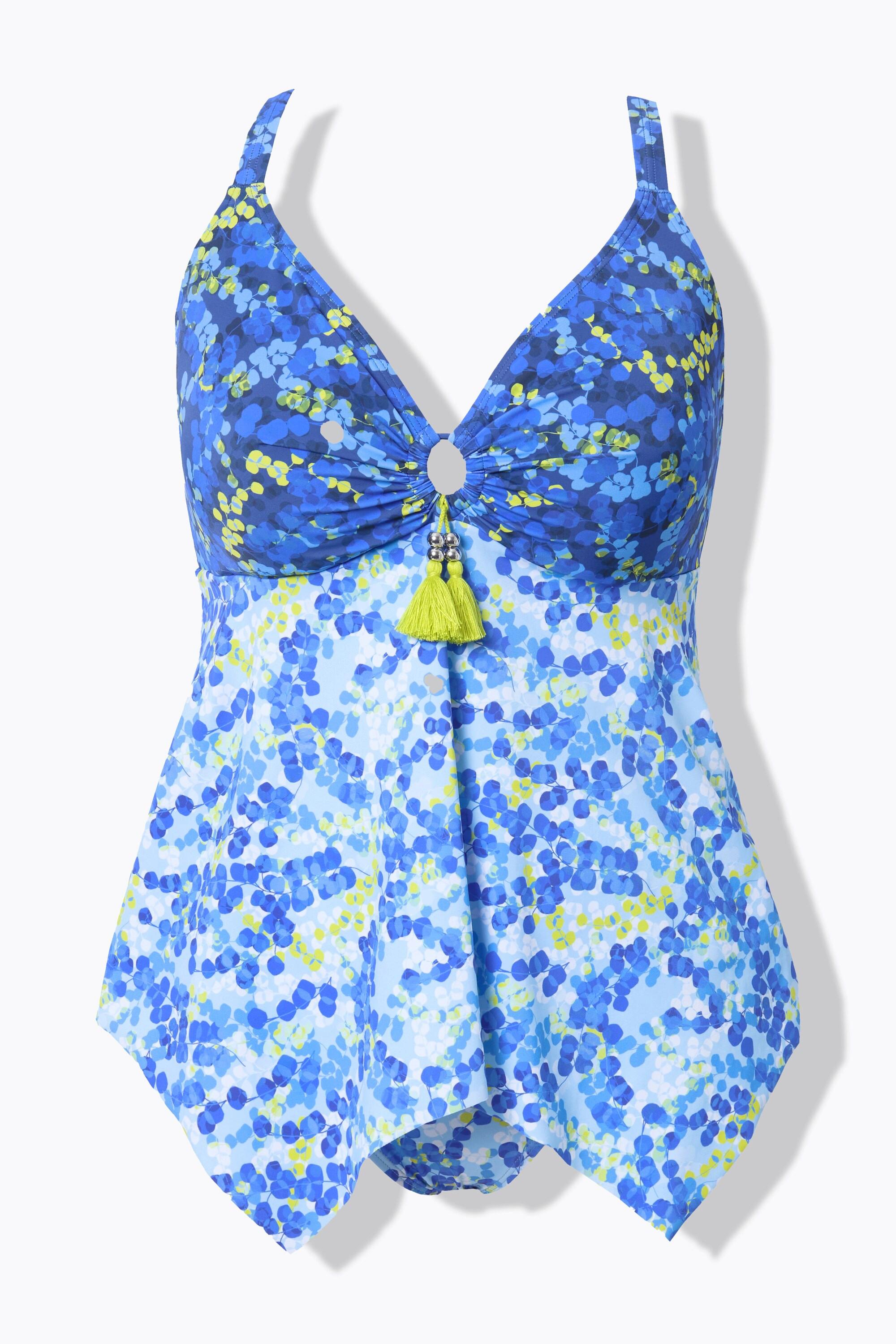 Ulla Popken Tankini Mix di Fantasie Coppe Morbide Spalline Regolabili  