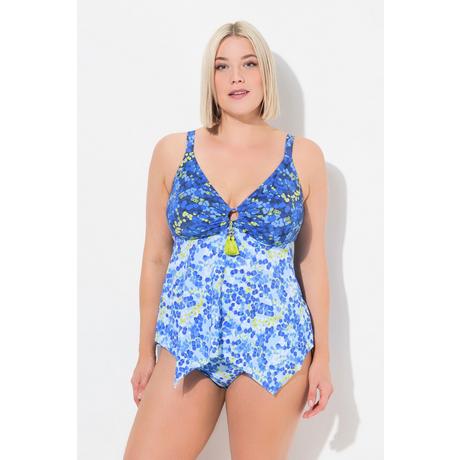 Ulla Popken Tankini Mix di Fantasie Coppe Morbide Spalline Regolabili  