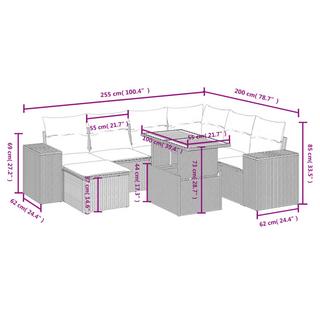 VidaXL Garten sofagarnitur poly-rattan  