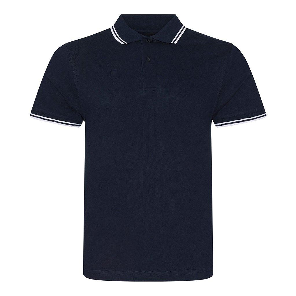 Image of Stretch Tipped Pique Polo Shirt Herren Marine XXL