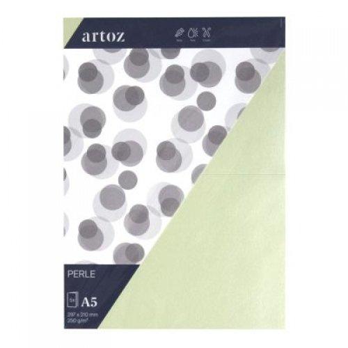 Image of 11839226-336 Kunstdruckpapier Kunstpapier 5 Blätter Grün