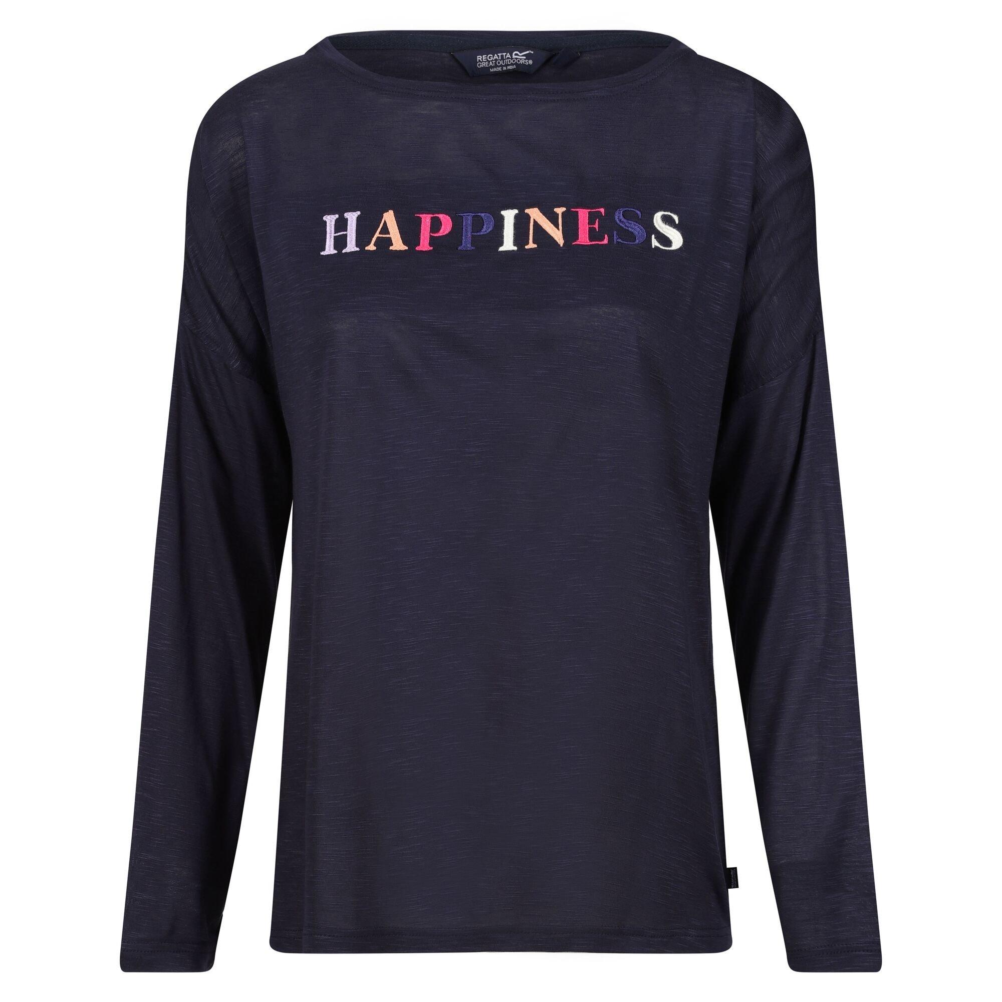 Image of Carlene Happiness Tshirt Langärmlig Damen Marine 46