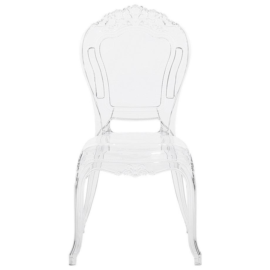 Beliani Lot de 2 chaises de salle à manger en Polycarbonate Glamour VERMONT  