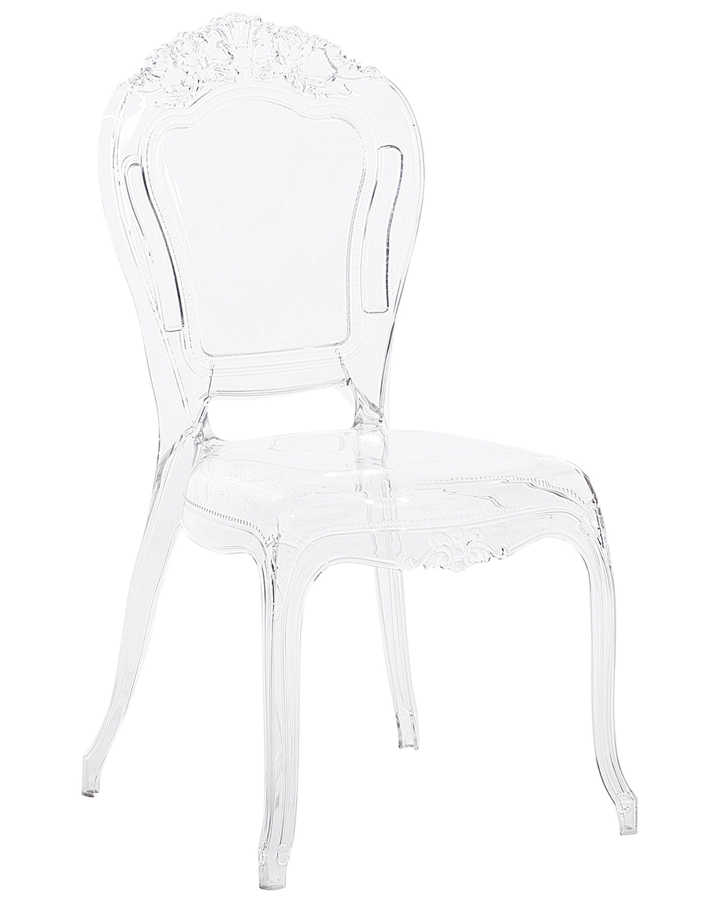 Beliani Lot de 2 chaises de salle à manger en Polycarbonate Glamour VERMONT  