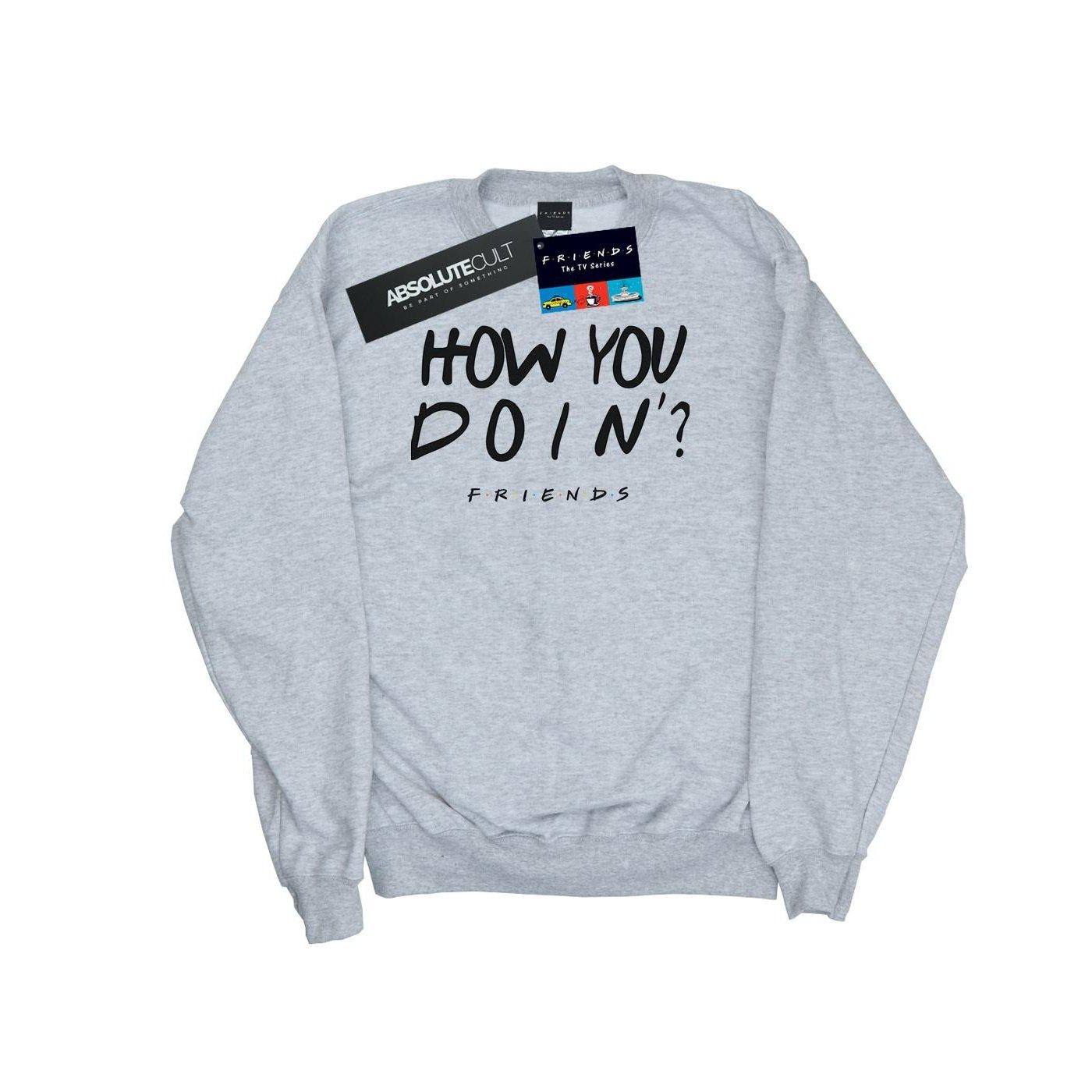 Image of How You Doin? Boyfriend Fit Sweatshirt Herren Grau M