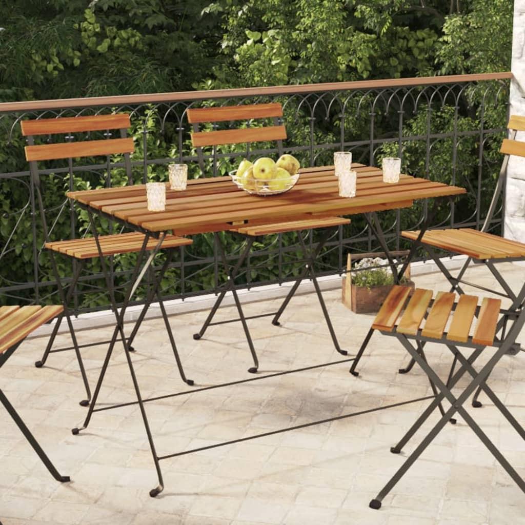 VidaXL Table de bistrot pliante bois  