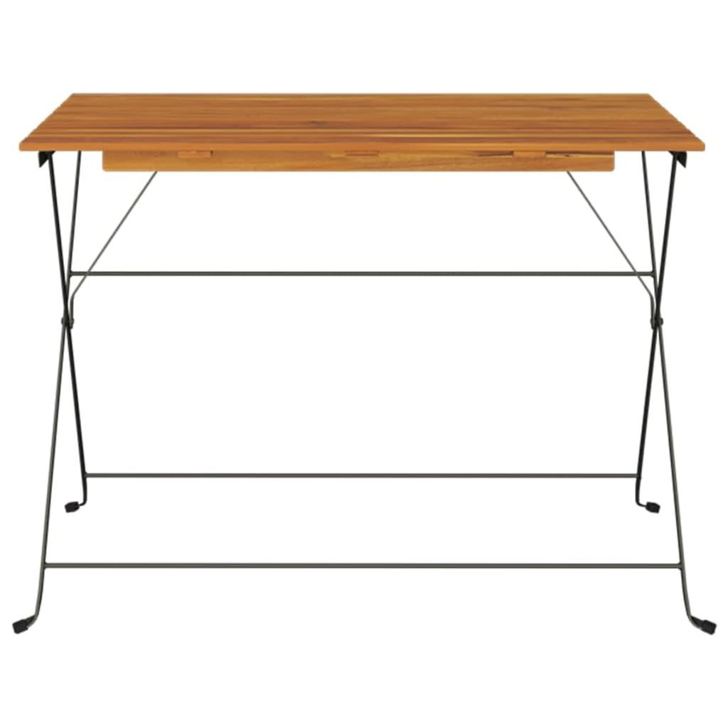 VidaXL Table de bistrot pliante bois  