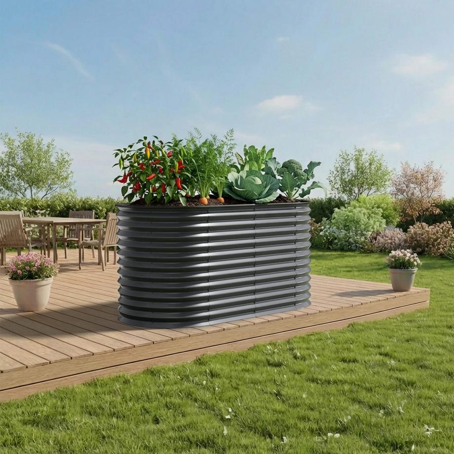 Arebos Jardinière surélevée ovale  