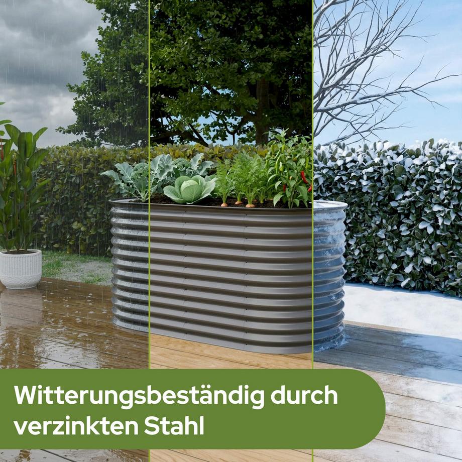 Arebos Jardinière surélevée ovale  