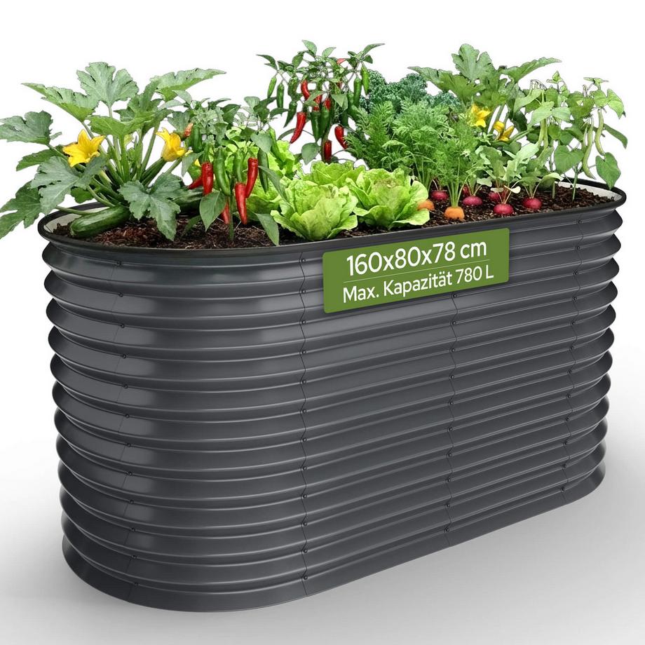 Jardinière surélevée ovale