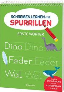 Schreiben lernen mit Spurrillen - Erste Wörter Loewe Lernen und Rätseln (Hrsg.); Eisendle, Carmen (Illustrationen) Copertina rigida 