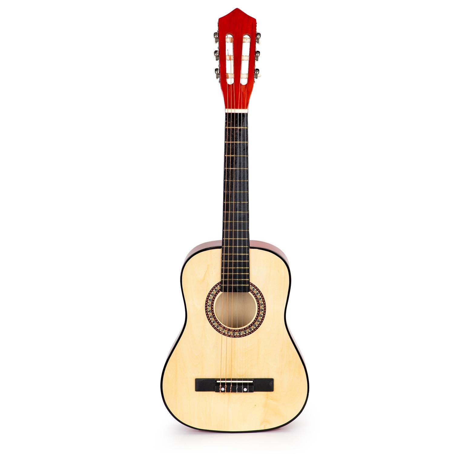 Northio  Grande chitarra per bambini in legno, 6 corde, ECOTOYS 