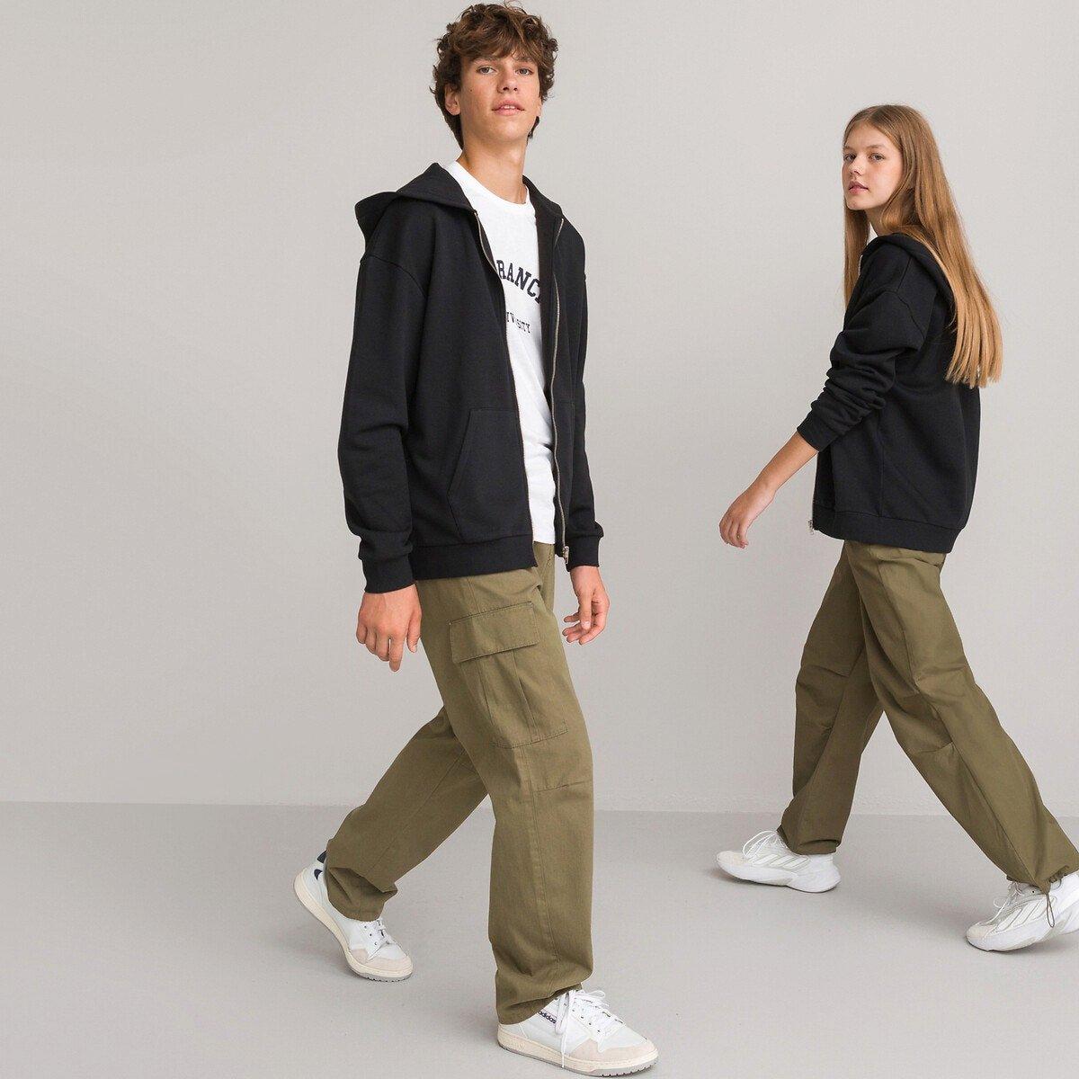 Image of Unisex-kapuzensweatjacke Mädchen Schwarz S