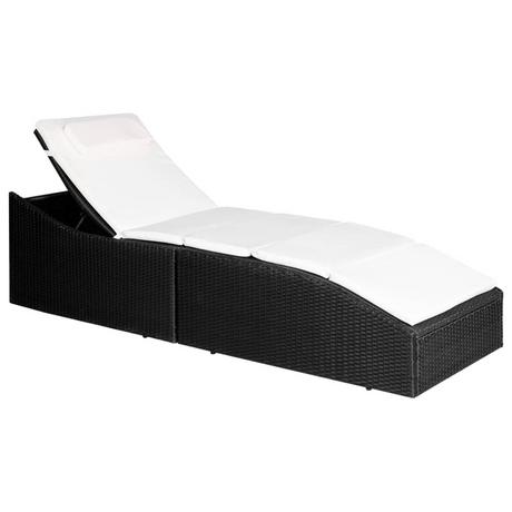 VidaXL Chaise longue rotin synthétique  