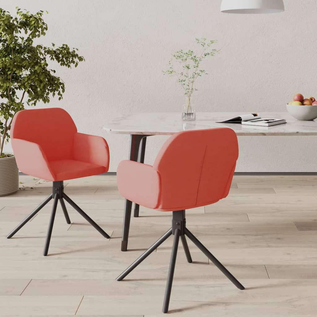 VidaXL Chaise de salle à manger pivotante velours  