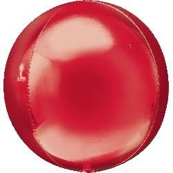 Image of Sphärischer Orbz Folienballon Rot Bunt