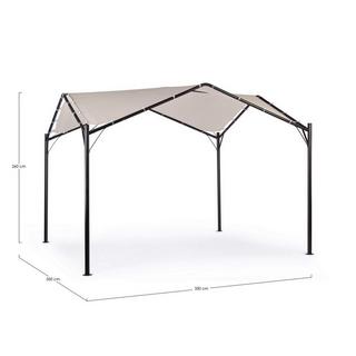 mutoni Gazebo da giardino Dome grigio antracite 350x350  