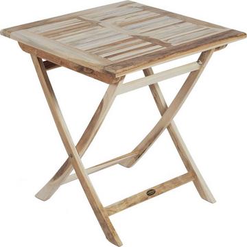 Table de jardin Java teck naturel 70x70