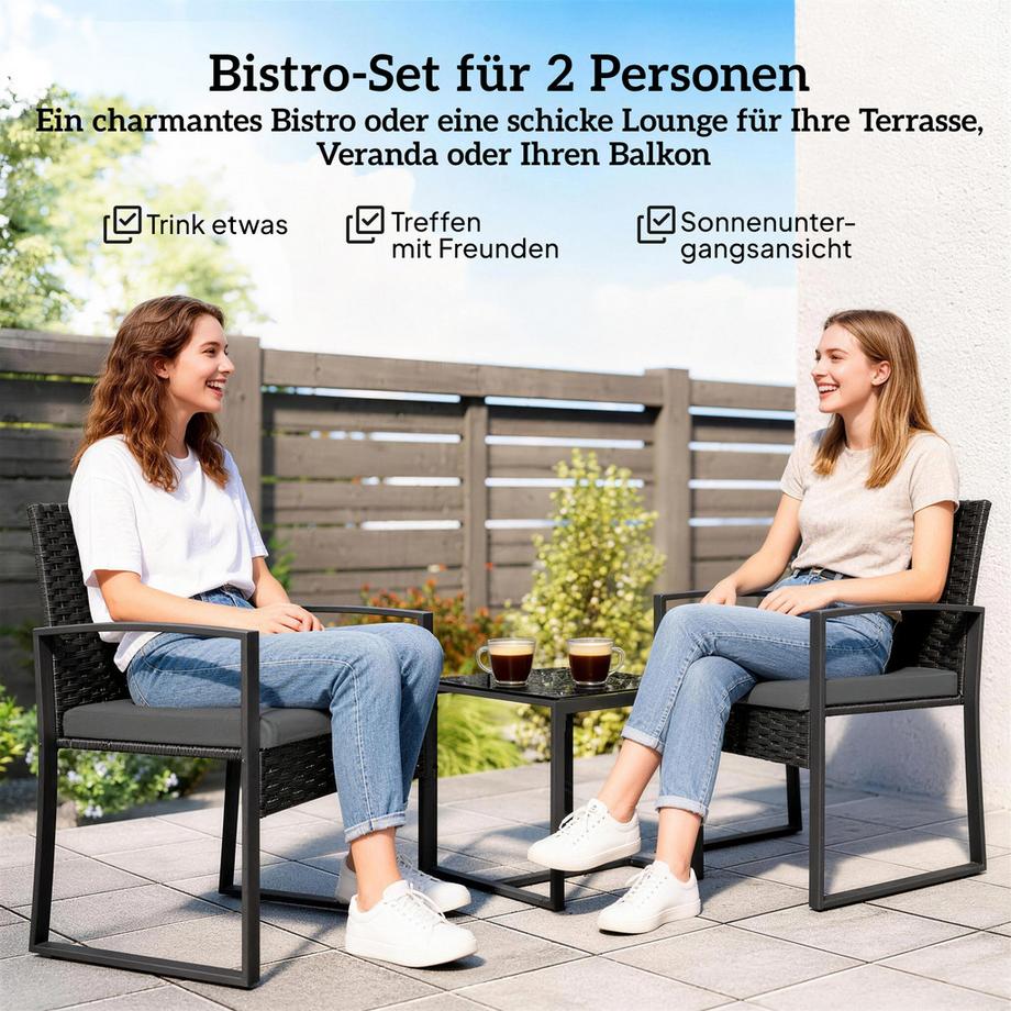 Outsunny Rattan Bistroset  