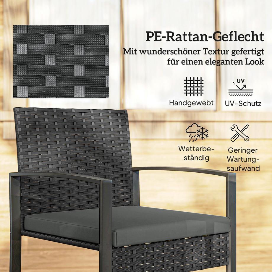 Outsunny Rattan Bistroset  