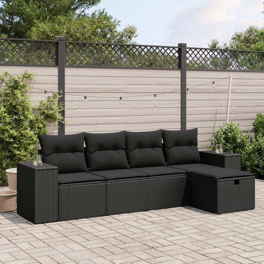 VidaXL set divano da giardino Polirattan  