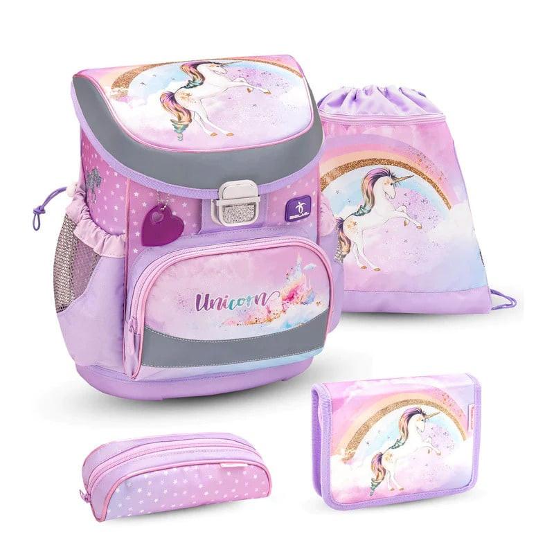 Image of Mini Fit Schulrucksack 4-teiliges-set Rainbow Unicorn Mädchen Multicolor ONE SIZE