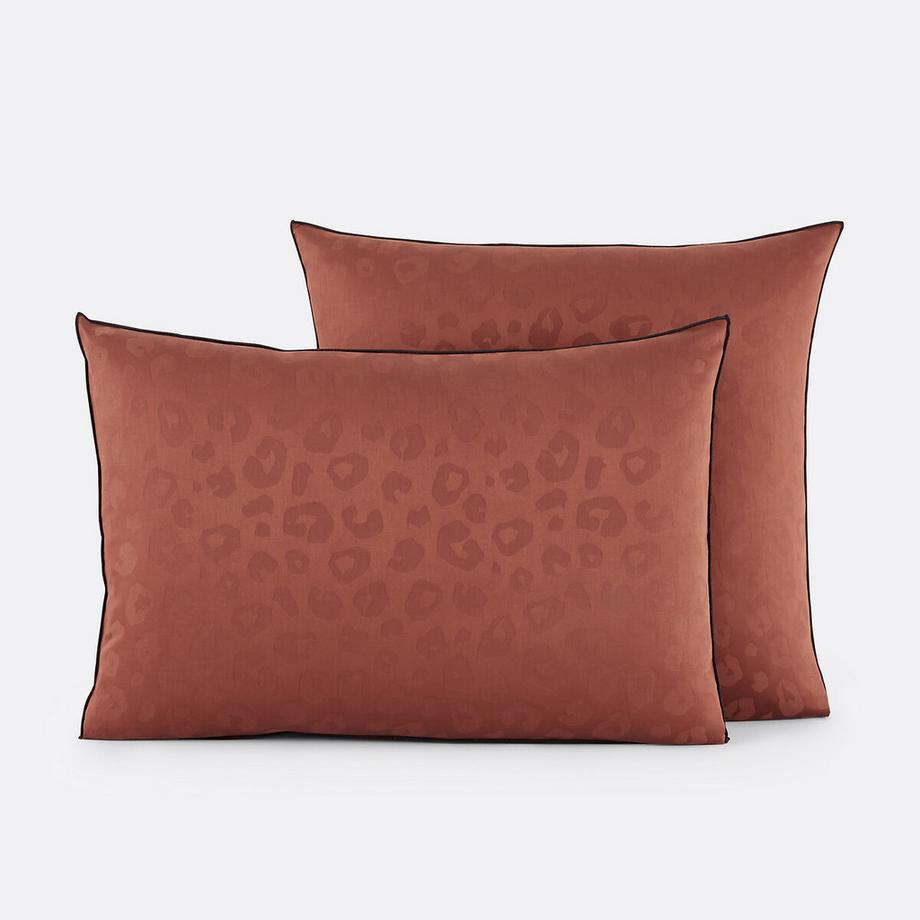 Taie d'oreiller léopard satin de coton