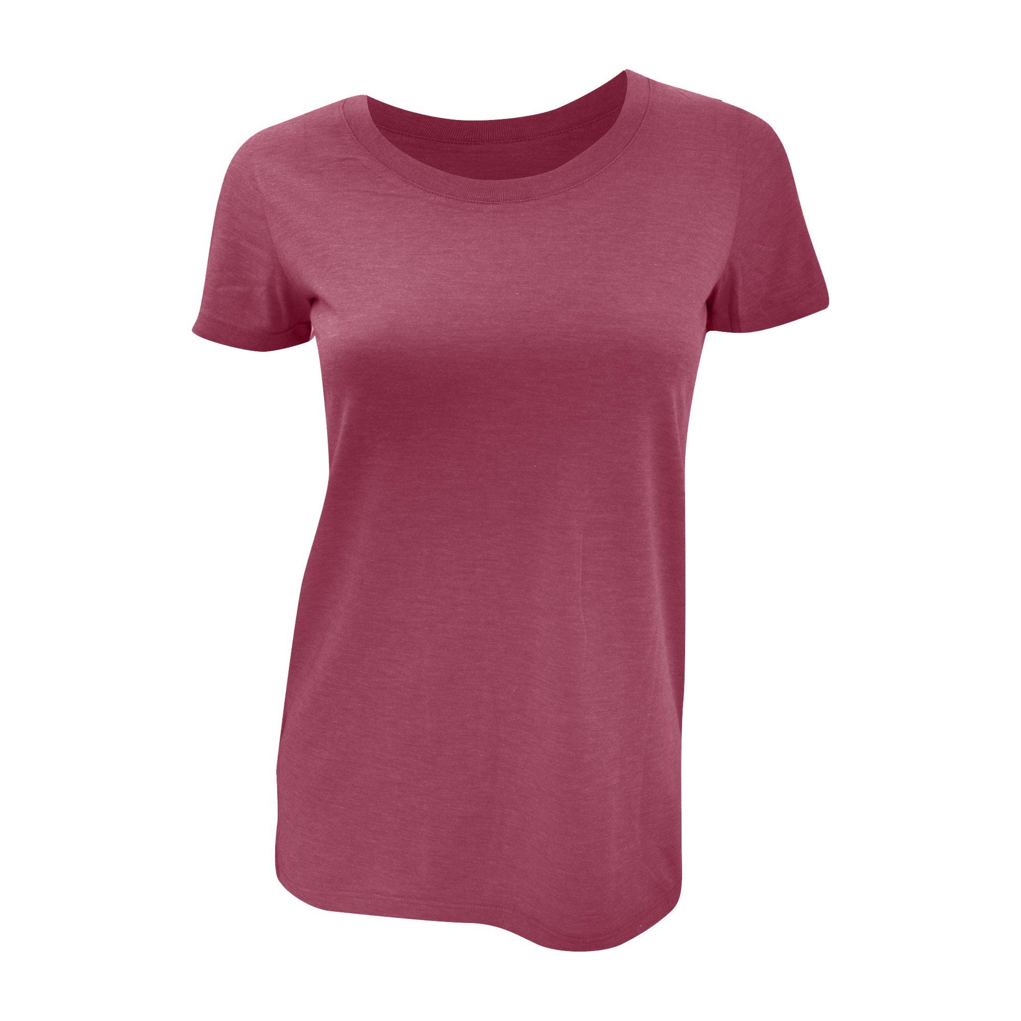 Image of Bella Triblend Tshirt, Rundhalsausschnitt, Kurzarm Damen Weinrot L