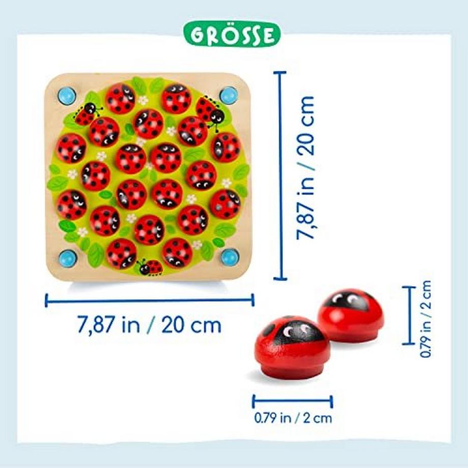 Activity-board  Gedächtnis Spiel aus Holz für Kinder im Alter Jahren mit 10 Lustigen Mustern – Pädagogisches 