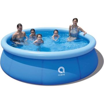 Runder Pool mit Filterpumpe (blau, ⌀300cm × 76cm)