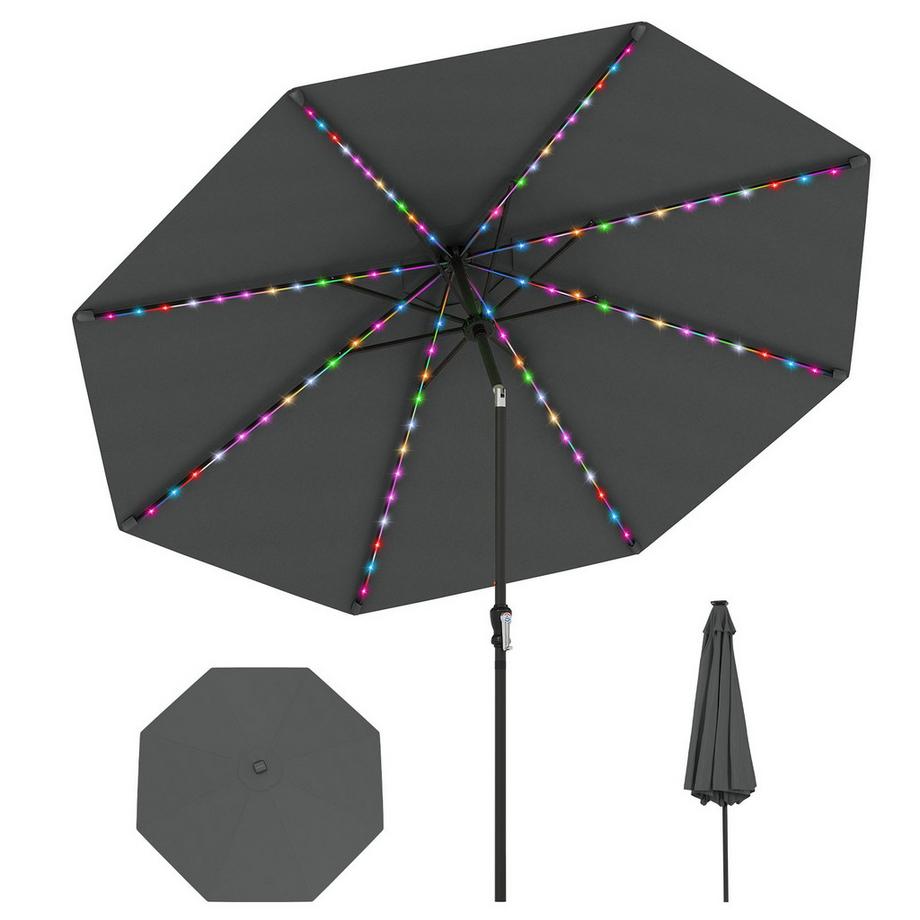 Ombrellone da giardino con luci LED solari