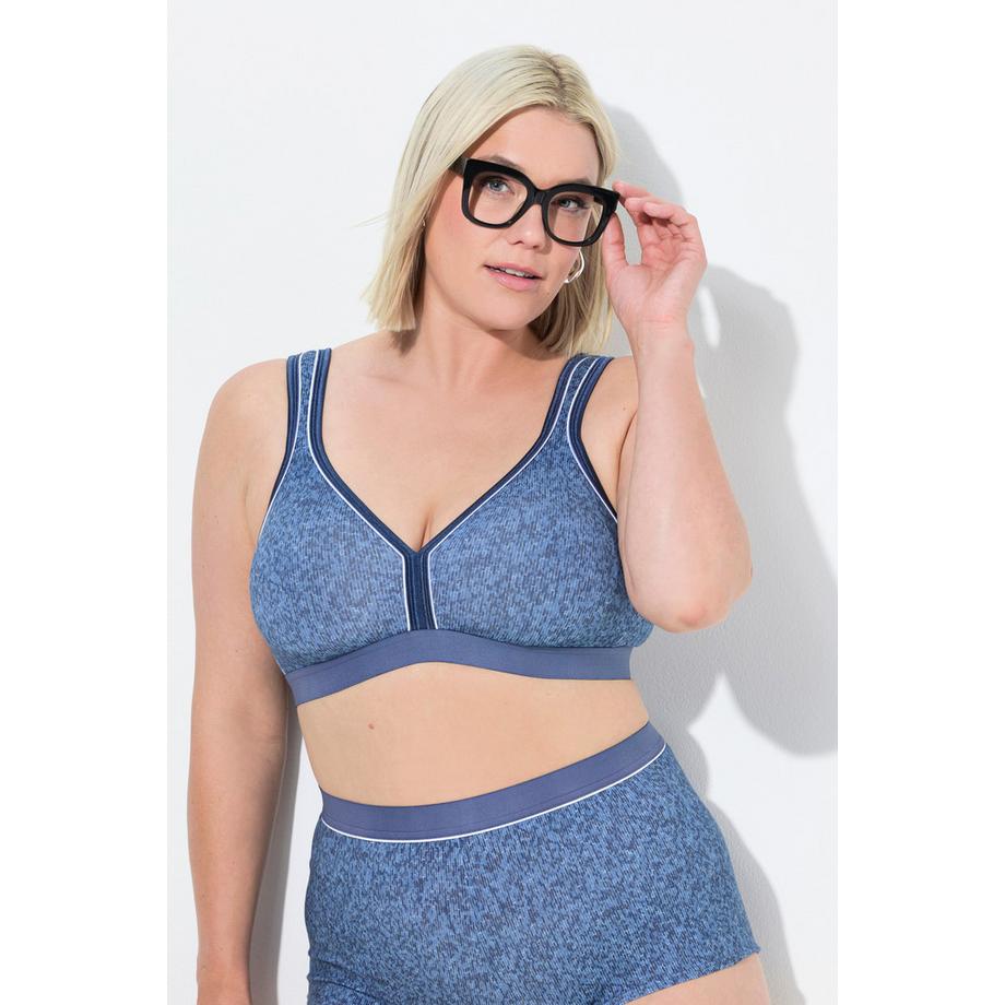 Ulla Popken Soutien-gorge Minimiseur Aspect Jean sans Armatures Bonnet C D  