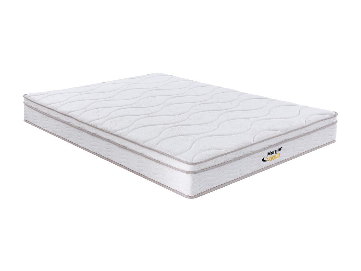MORGENGOLD Set 160x200cm Rete vano Bianco + Materasso molle 3 zone con memory foam sp.20cm - WOLKENTANZ di MORGENGOLD  