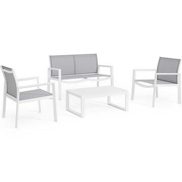 Salotto da giardino Kallen bianco (set di 4)