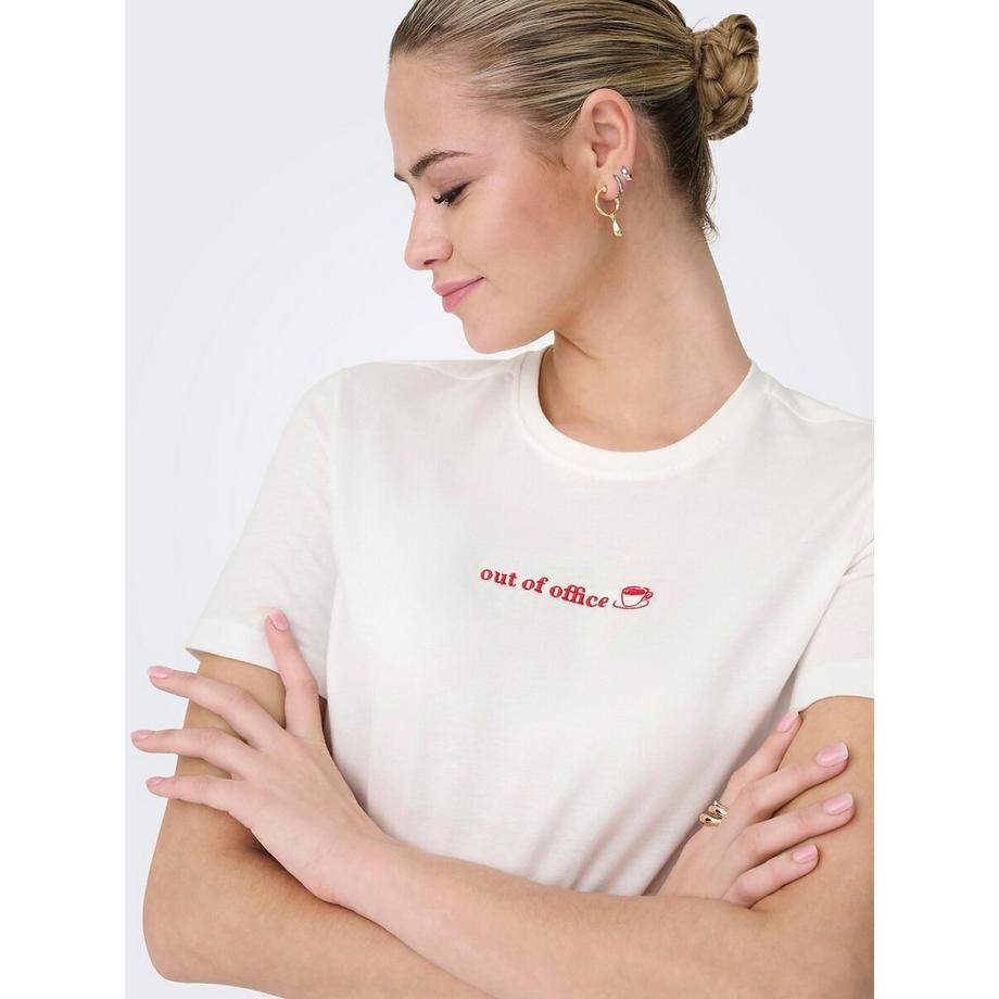 ONLY T-shirt con scritta sul petto  
