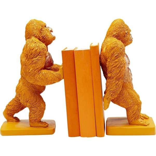 KARE Design Serre-livres Gorilla orange (lot de 2)  