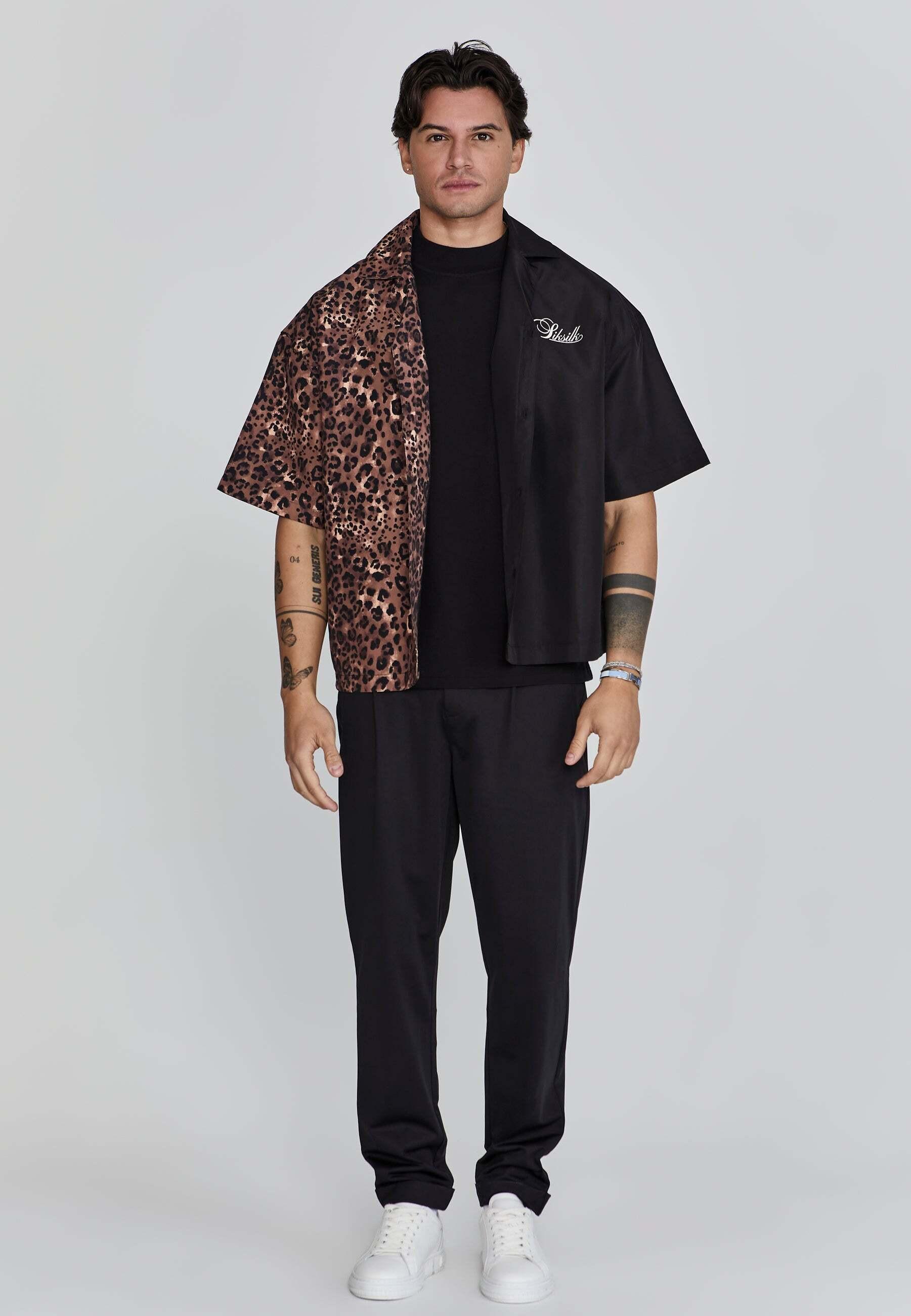 Sik Silk  Shirt Animal Print Shirt 