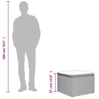 VidaXL  Tabouret de jardin rotin synthétique 