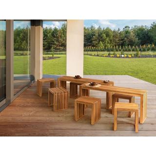 Beliani Tables avec chaises en Acacia Moderne BELLANO  