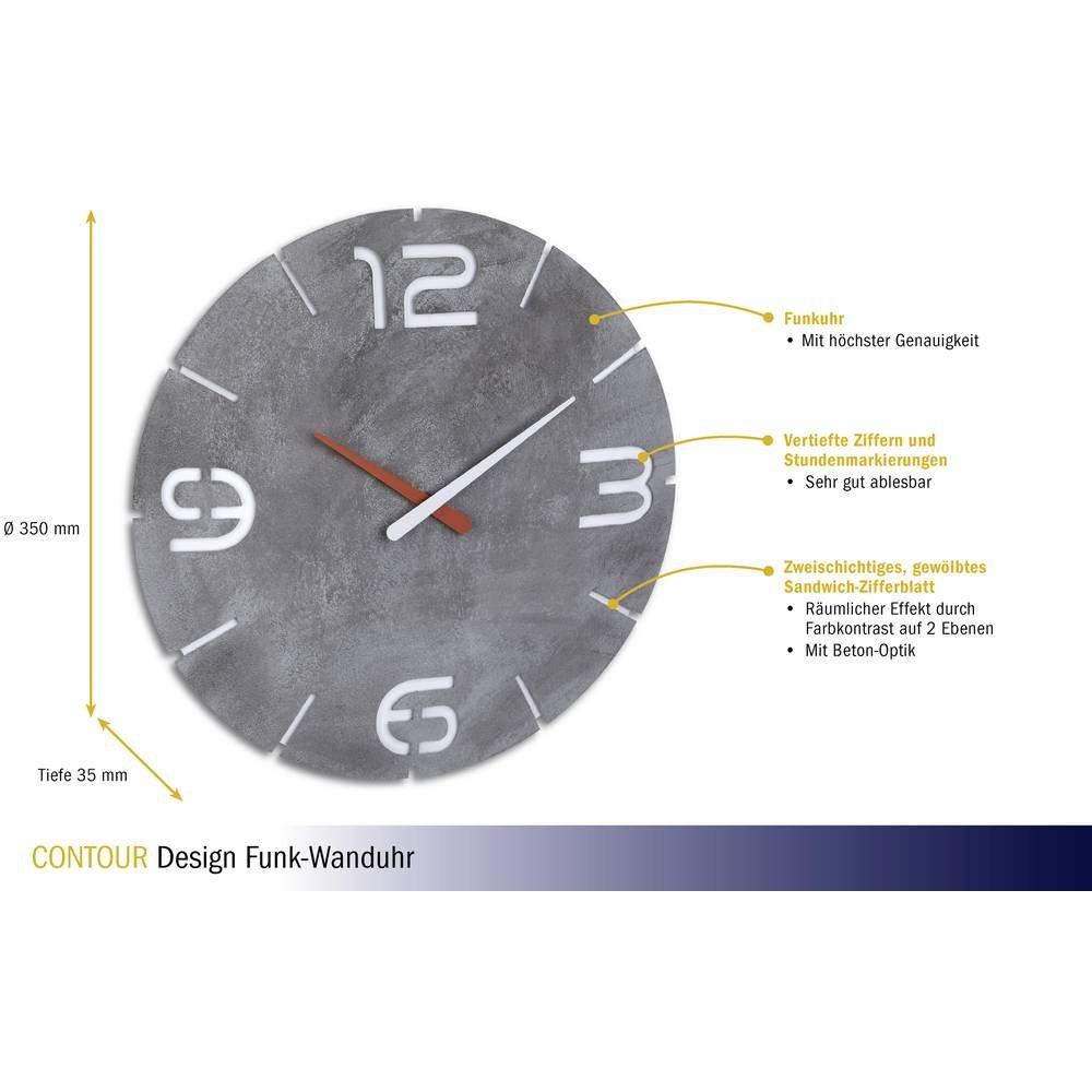 TFA Dostmann Horloge murale sans fil Design contour  