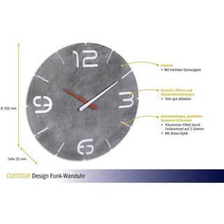 TFA Dostmann Horloge murale sans fil Design contour  