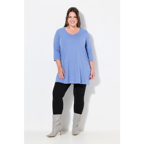 Ulla Popken  Longshirt, A-Linie, V-Ausschnitt, 3/4-Arm 