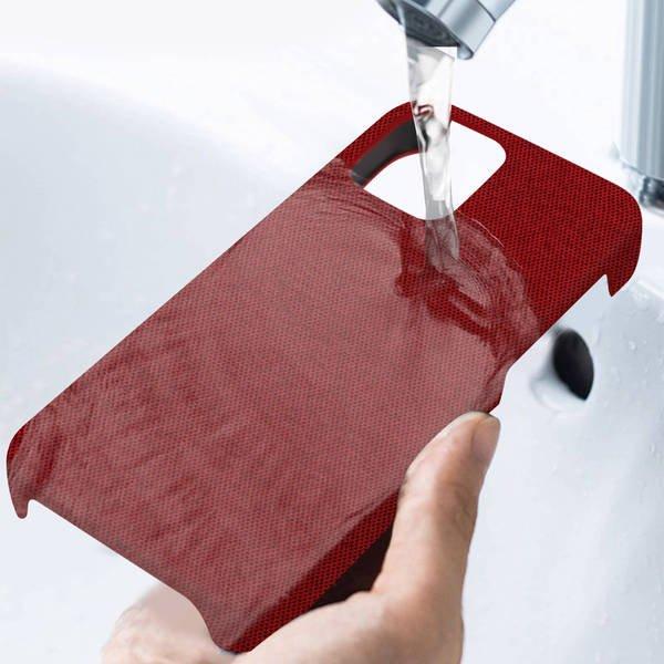 Avizar  Coque iPhone 12 / 12 Pro Tissu Rouge 